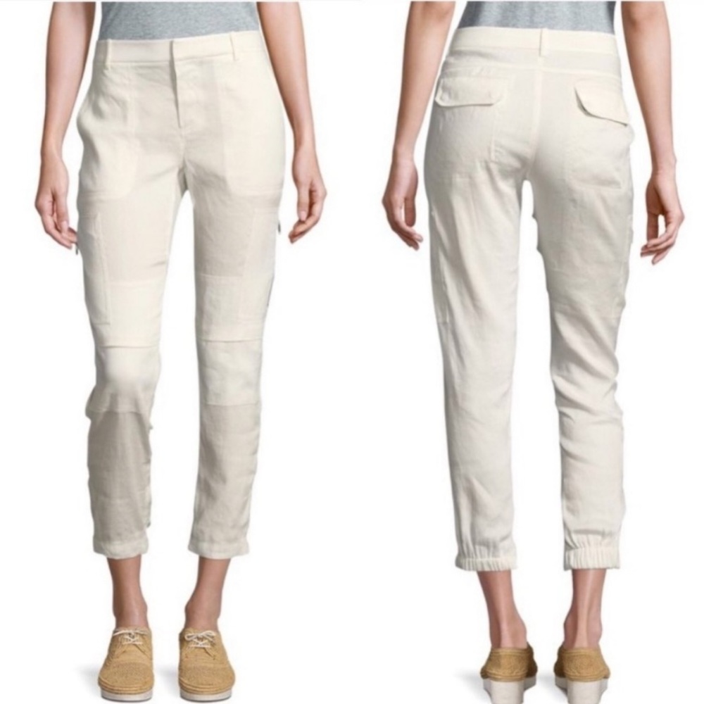 Vince linen Moto crop